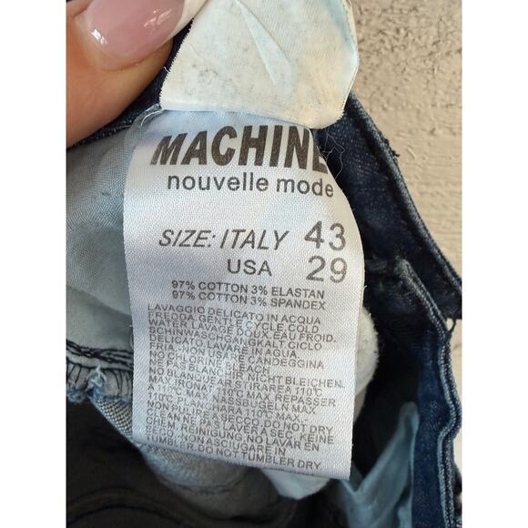 Machine Nouvelle Mode Distressed Skinny Jeans Size 29 Blue Stretch Denim Women’s - Picture 3 of 10